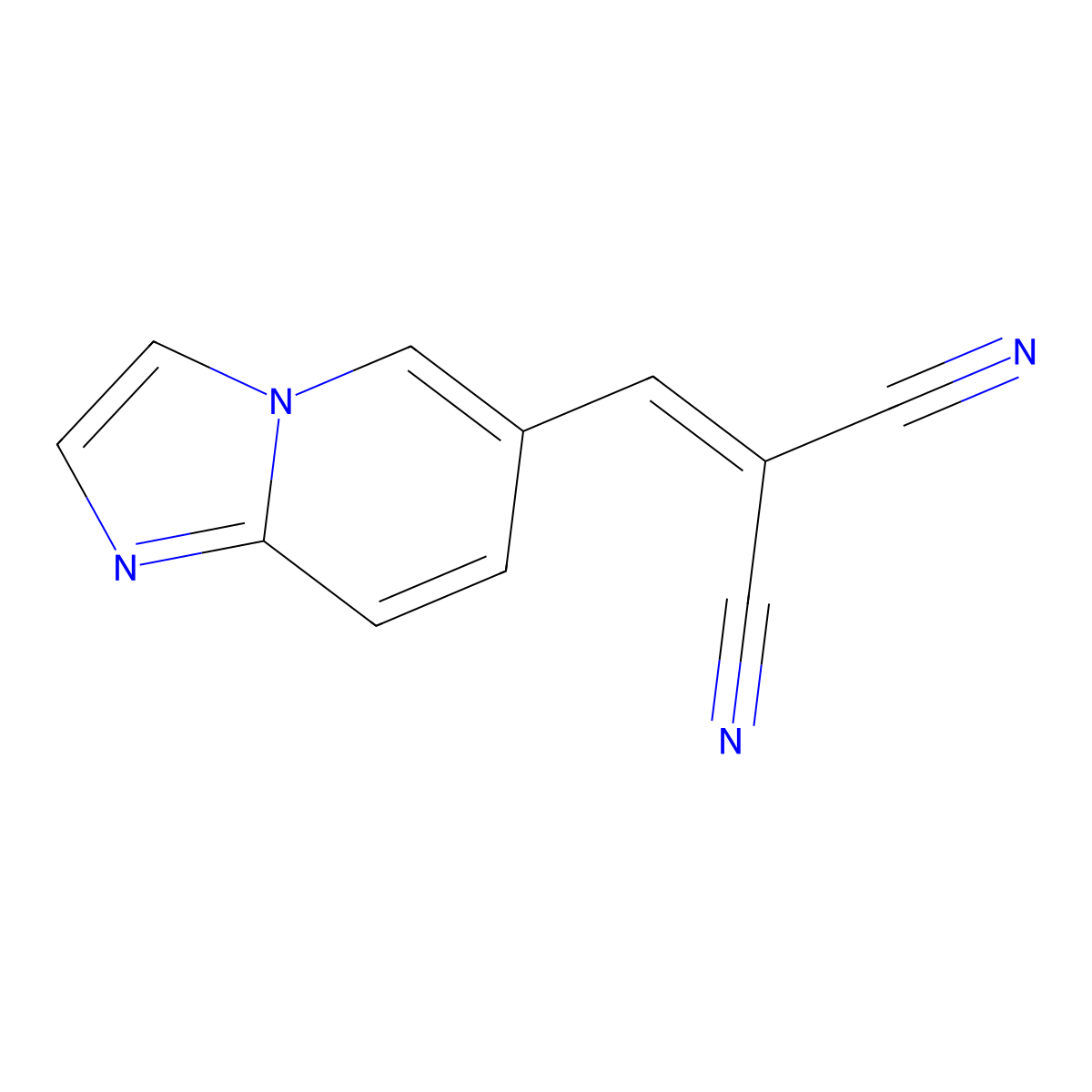 (Imidazo[1,2-a]pyridin-6-ylmethylene)malononitrile molecular structure, CAS 2169464-14-4