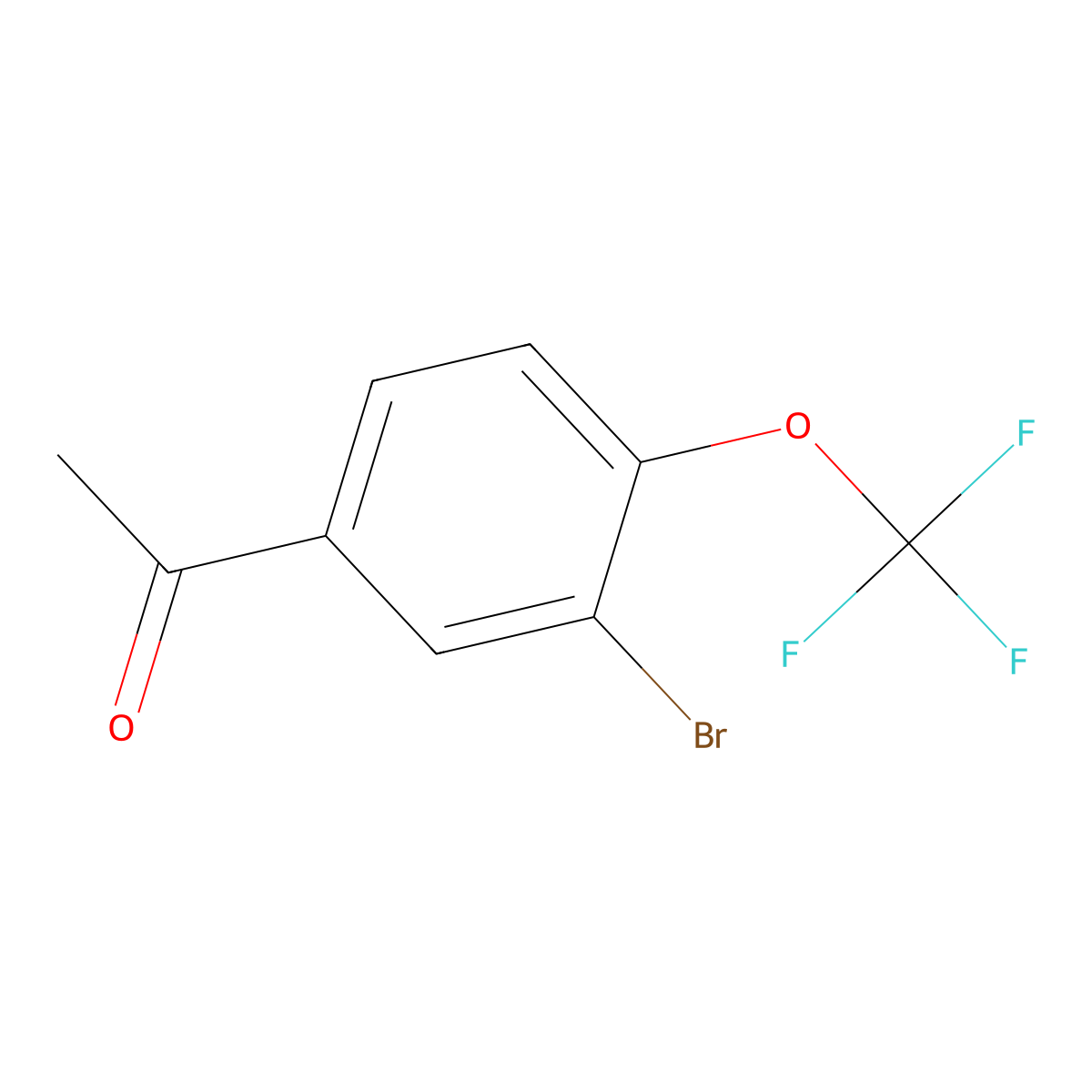 1-(3-broMo-4-(trifluoroMethoxy)phenyl)ethanone molecular structure, CAS 2169472-75-5