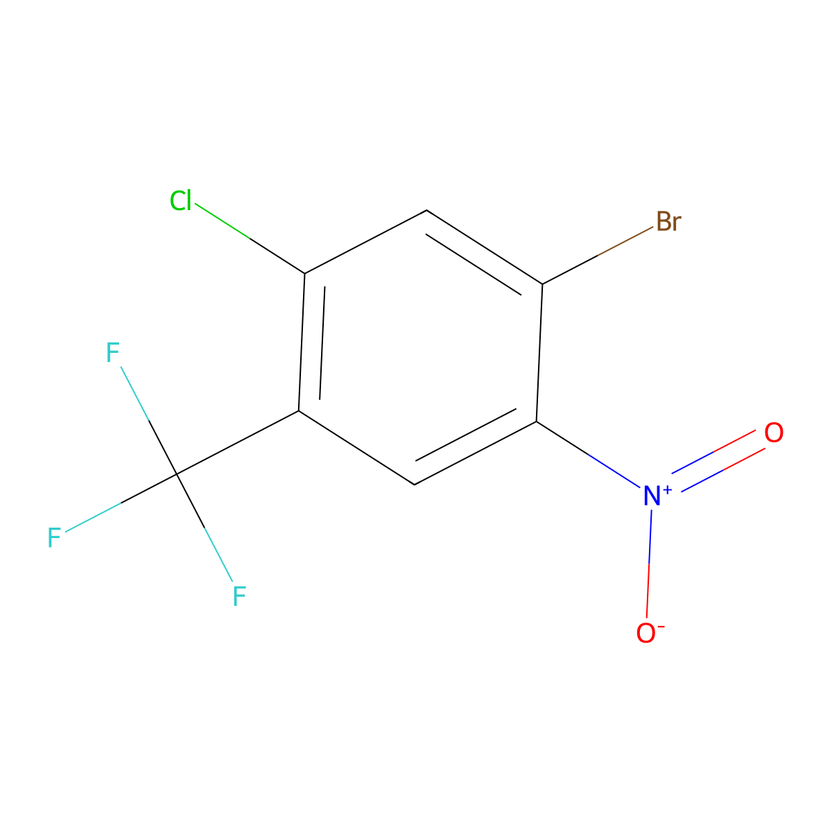 1-Bromo-5-chloro-2-nitro-4-(trifluoromethyl)benZene molecular structure, CAS 2169477-68-1