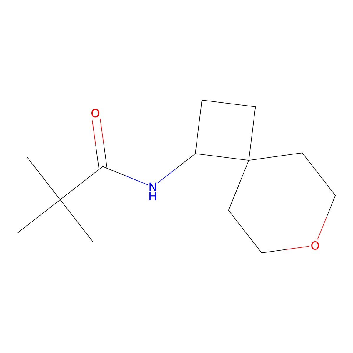 N-(7-oxaspiro[3.5]nonan-1-yl)pivalamide molecular structure, CAS 2169487-43-6