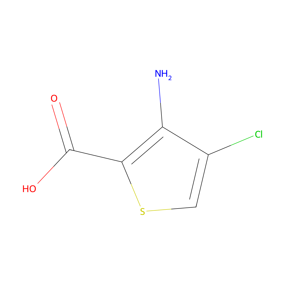 3-Amino-4-chlorothiophene-2-carboxylic acid molecular structure, CAS 2169490-11-1