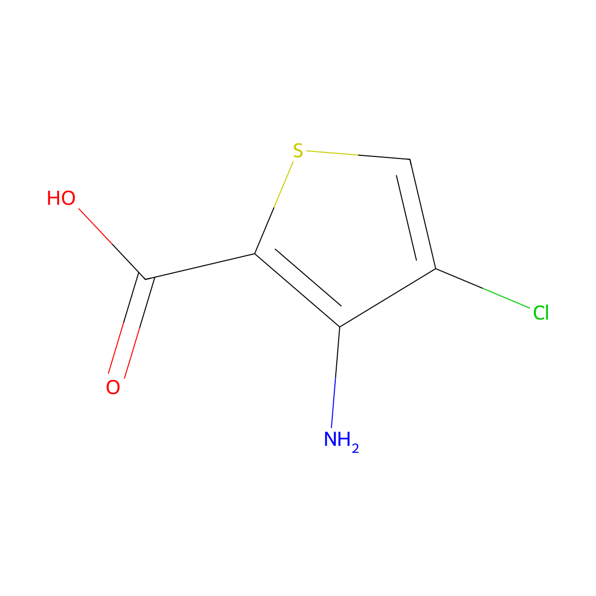 3-Amino-4-chlorothiophene-2-carboxylic acid molecular structure, CAS 2169490-11-1