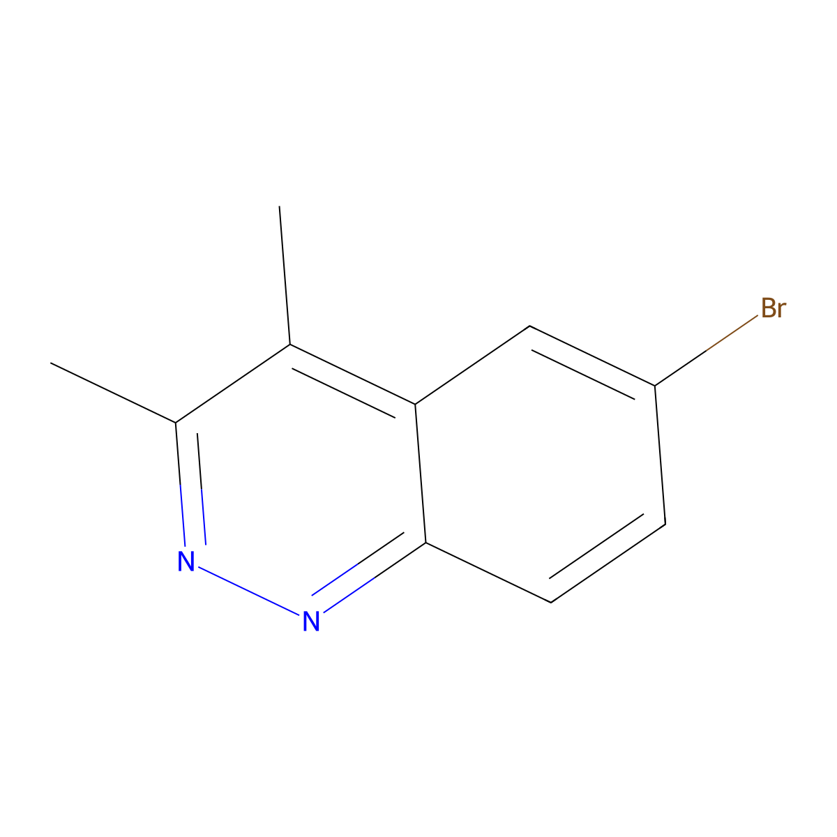 6-Bromo-3,4-dimethylcinnoline molecular structure, CAS 2169493-36-9