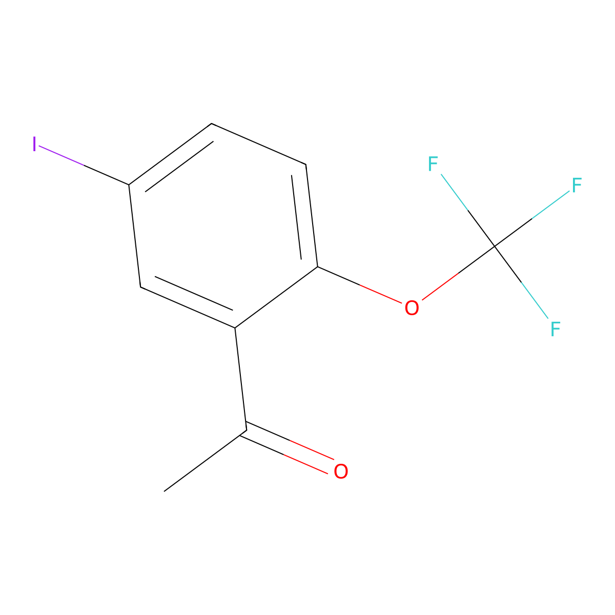 5'-Iodo-2'-(trifluoromethoxy)acetophenone molecular structure, CAS 2169494-48-6