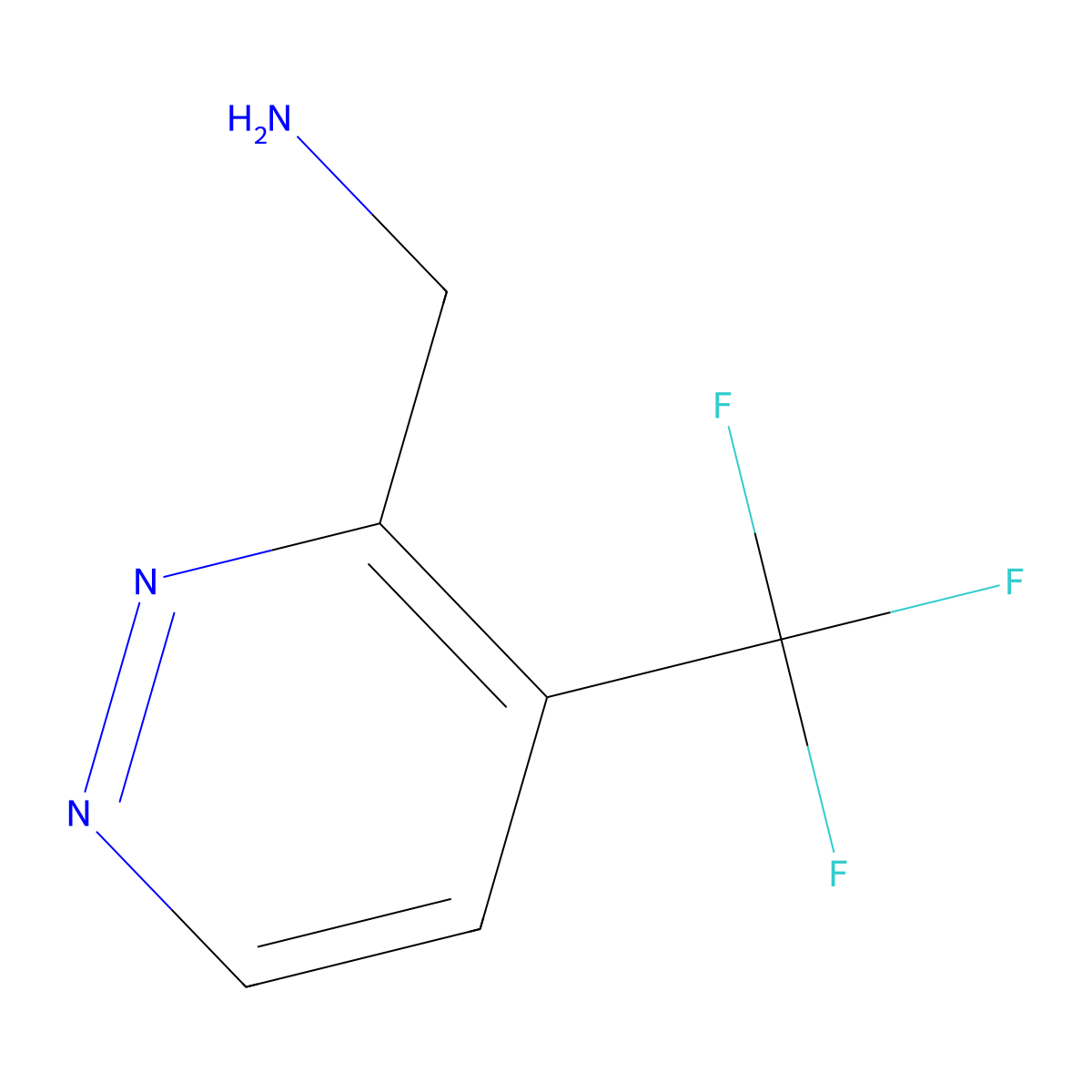 [4-(Trifluoromethyl)pyridazin-3-yl]methanamine molecular structure, CAS 2169496-05-1