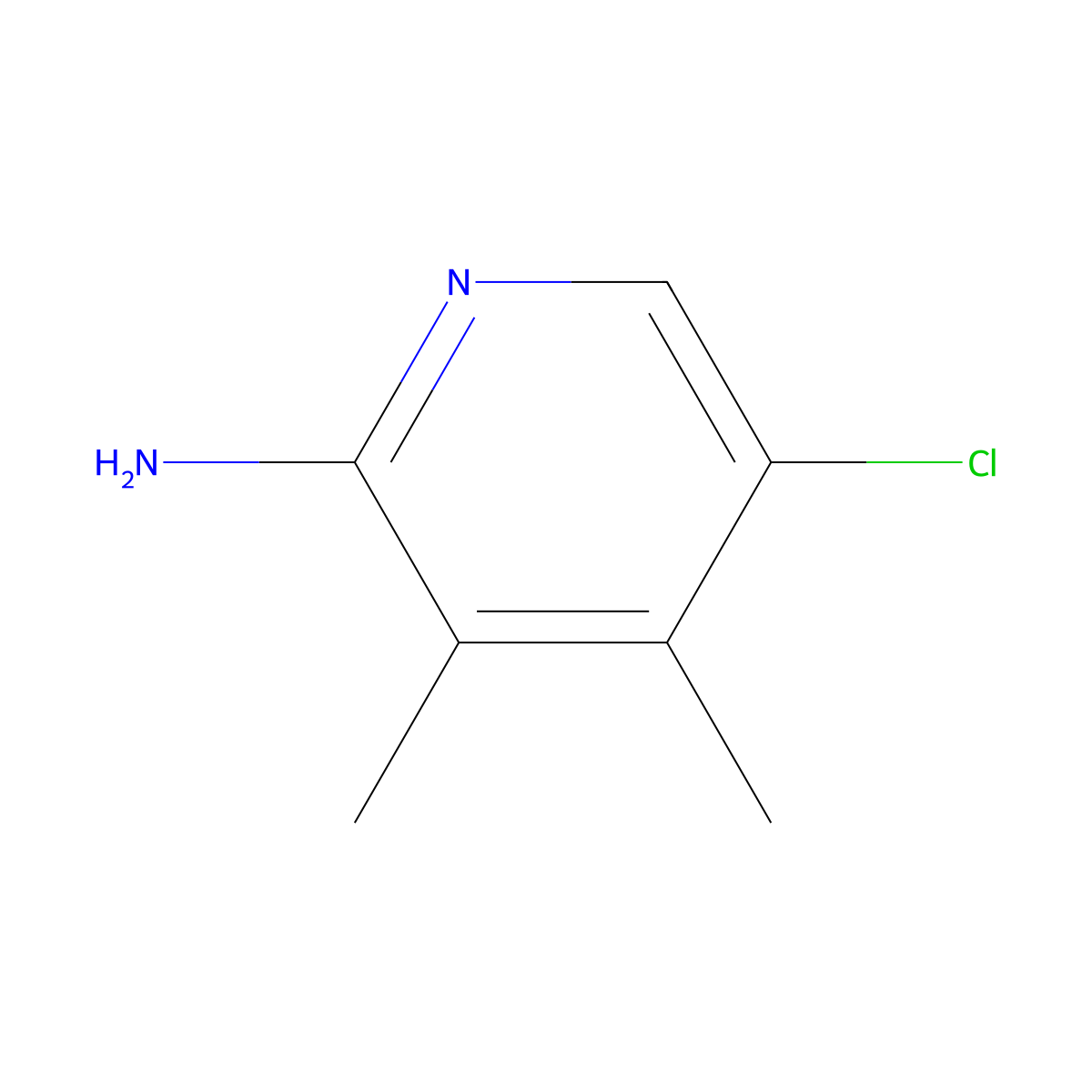 5-Chloro-3,4-dimethylpyridin-2-amine molecular structure, CAS 2169497-18-9