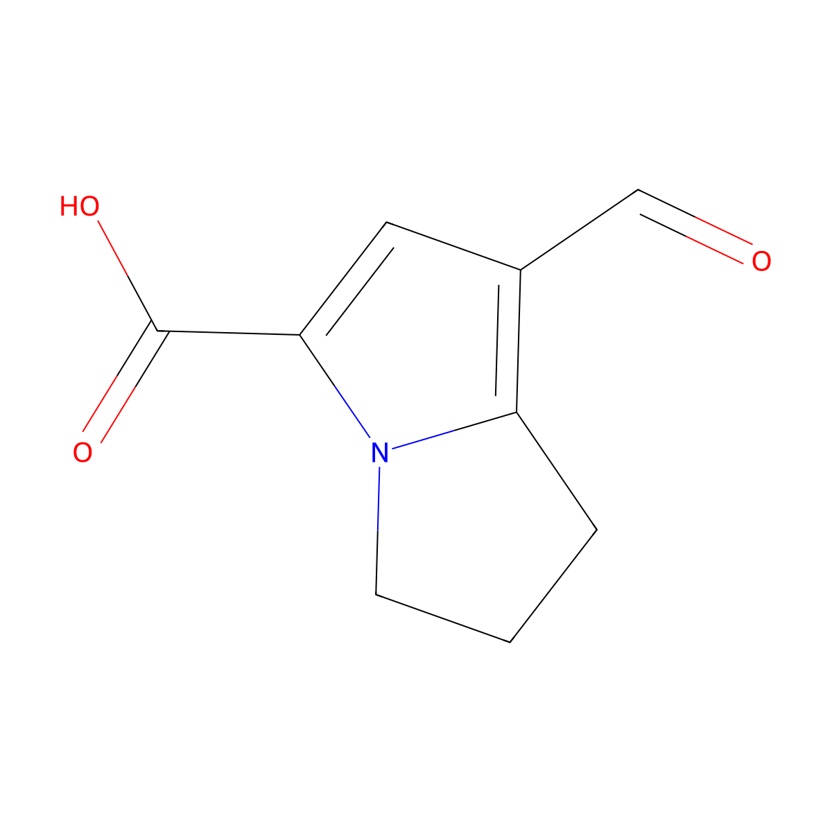 7-formyl-2,3-dihydro-1H-pyrrolizine-5-carboxylic acid molecular structure, CAS 2169505-85-3