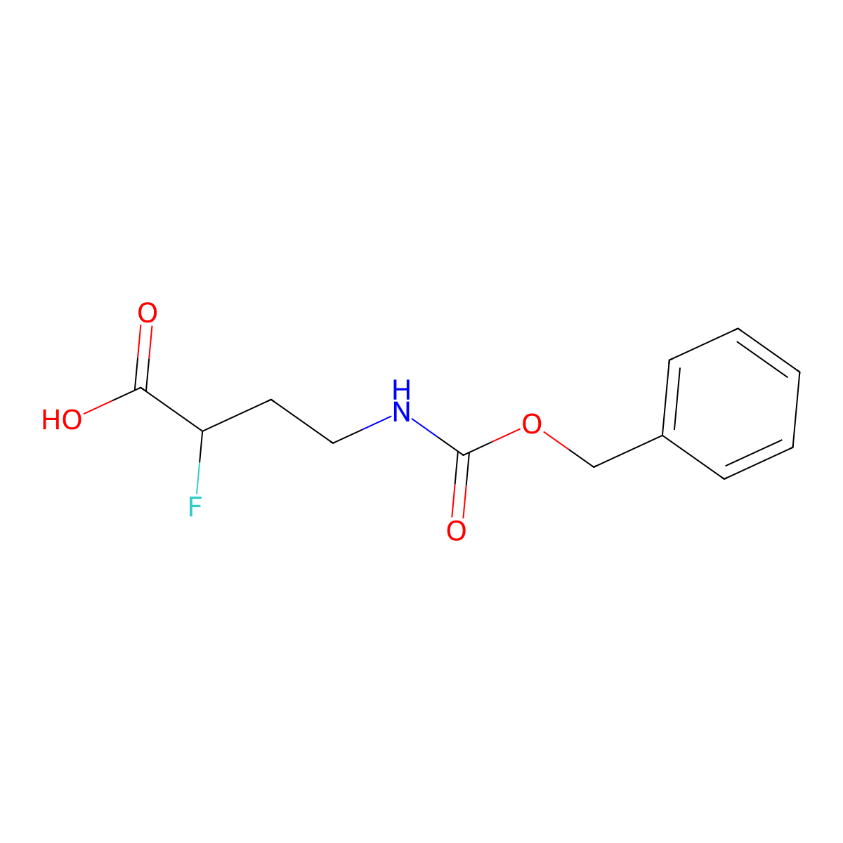 4-{[(Benzyloxy)carbonyl]amino}-2-fluorobutanoic acid molecular structure, CAS 2169515-04-0