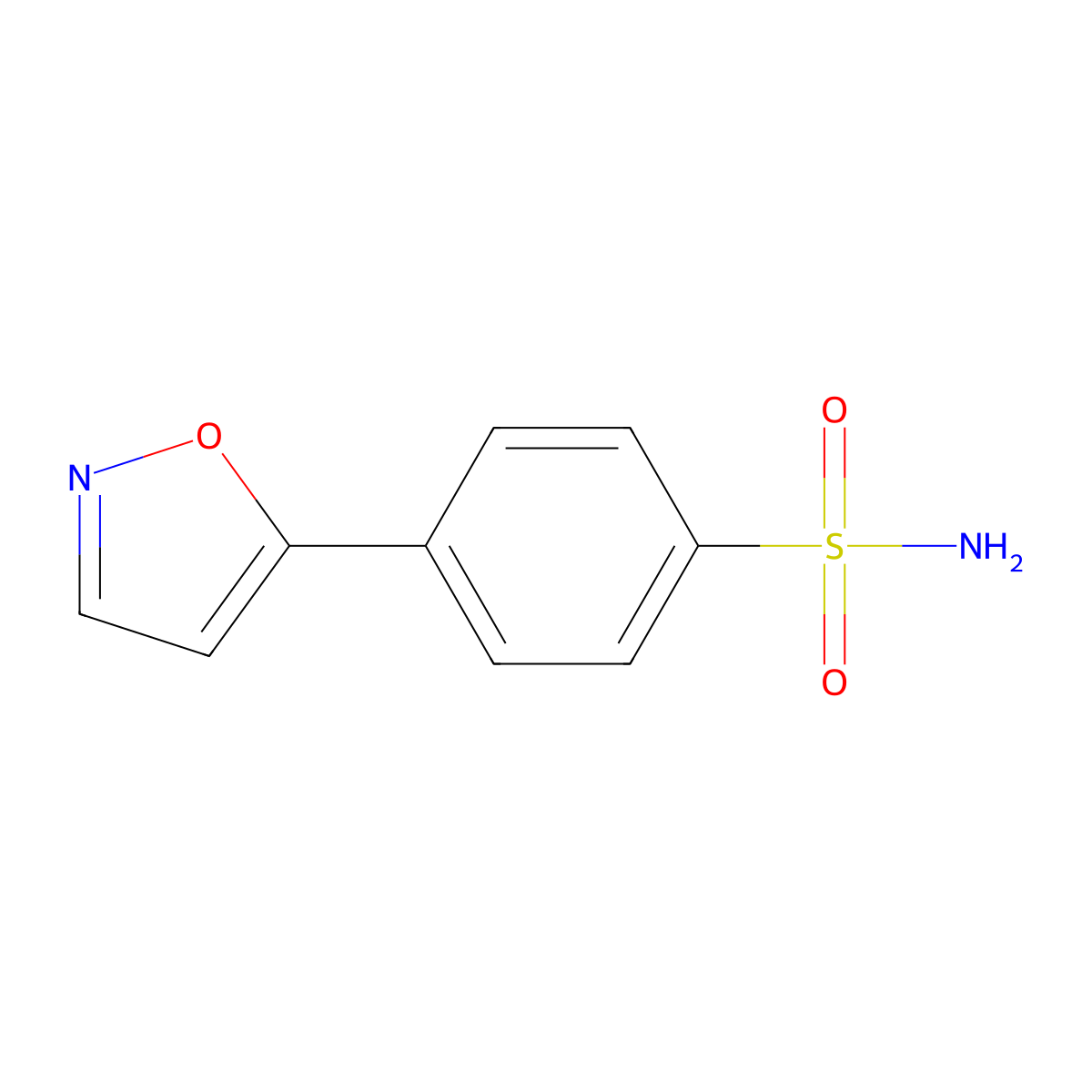 4-(1,2-Oxazol-5-yl)benzene-1-sulfonamide molecular structure, CAS 2169536-71-2