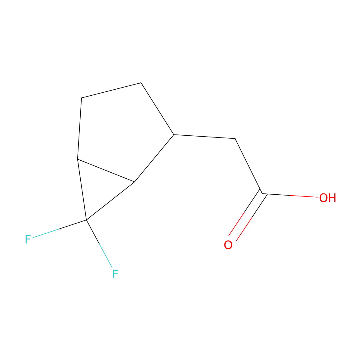 2-{6,6-Difluorobicyclo[3.1.0]hexan-2-yl}acetic acid molecular structure, CAS 2169542-45-2