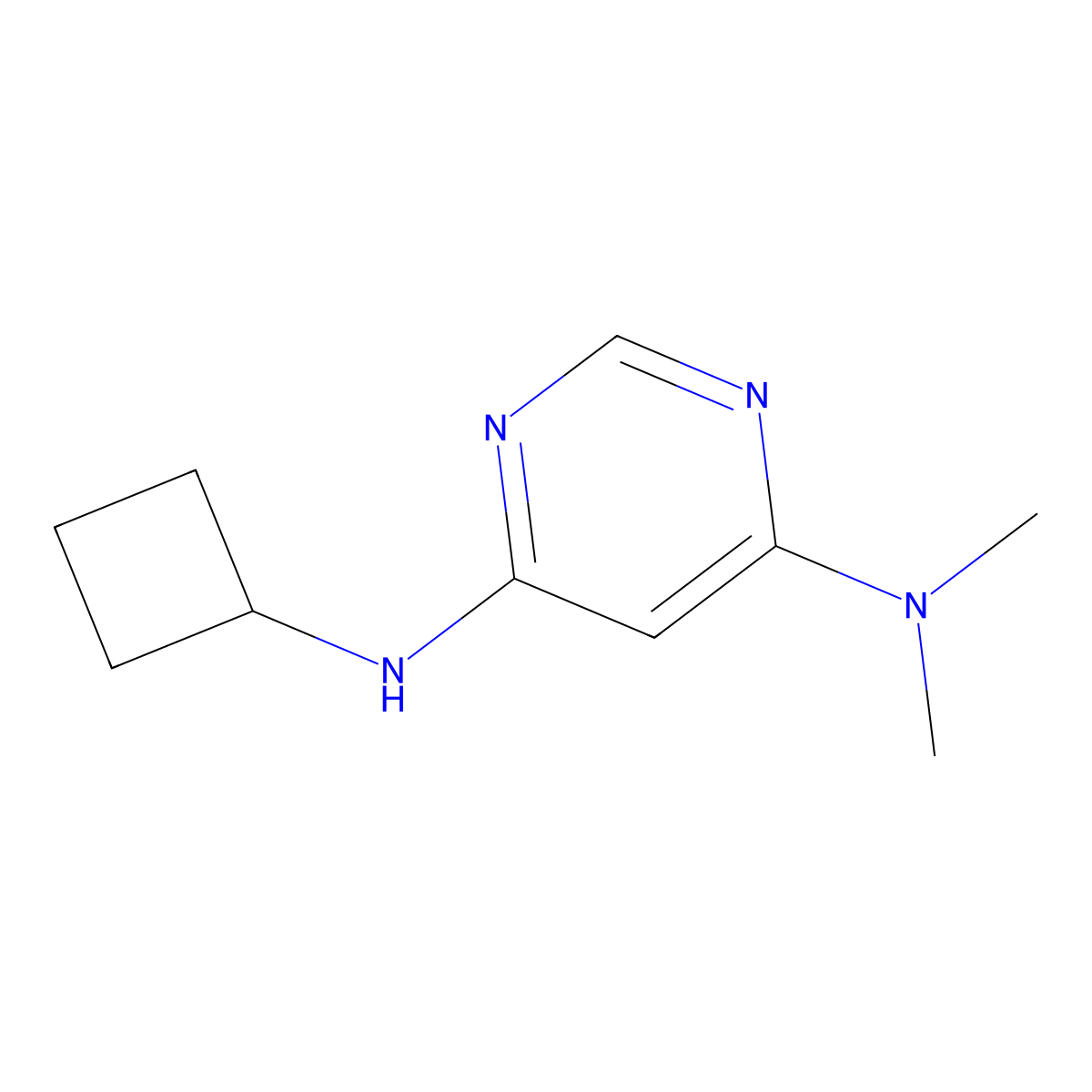N6-cyclobutyl-N4,N4-dimethylpyrimidine-4,6-diamine molecular structure, CAS 2169542-66-7