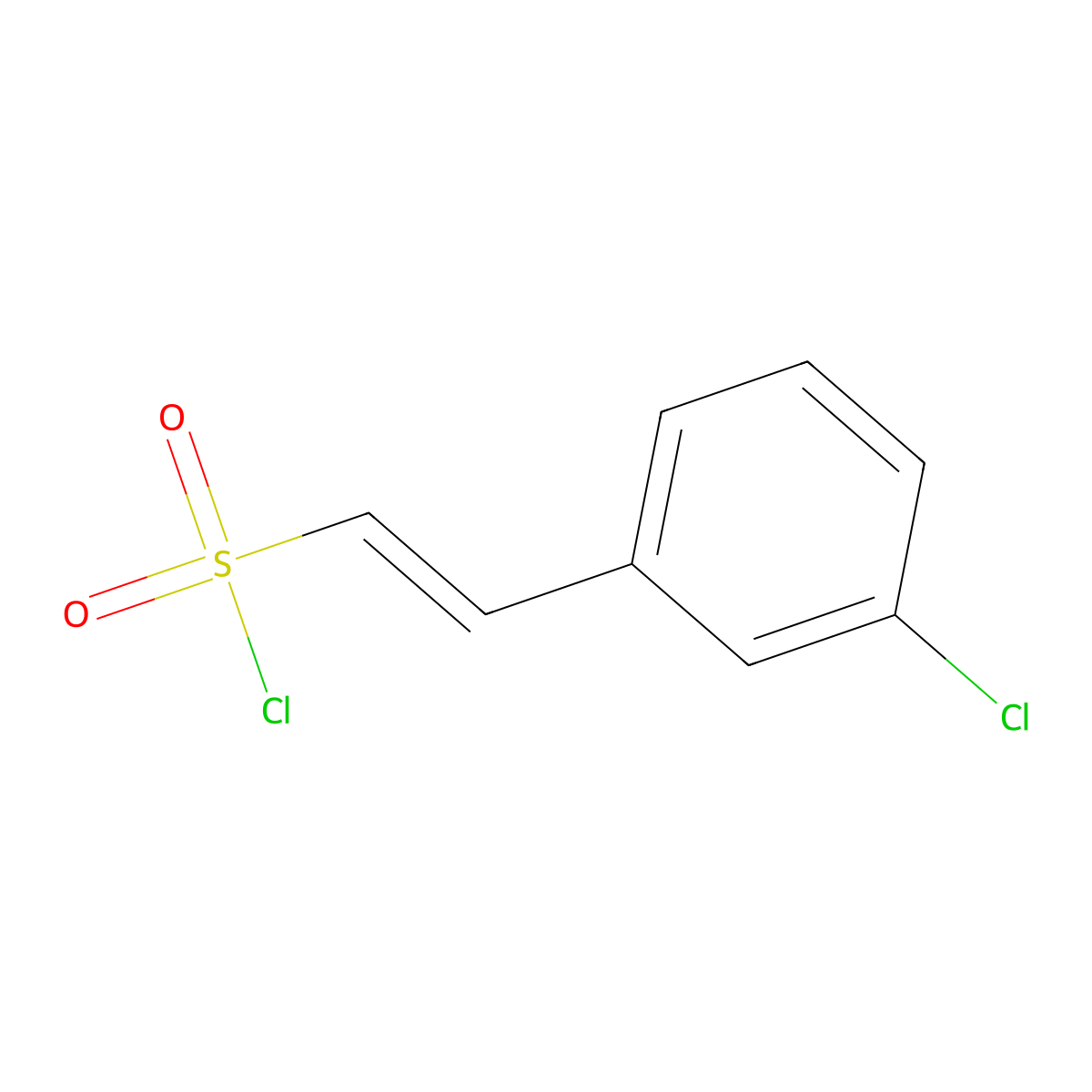 (1E)-2-(3-Chlorophenyl)ethenesulfonyl chloride molecular structure, CAS 216955-76-9