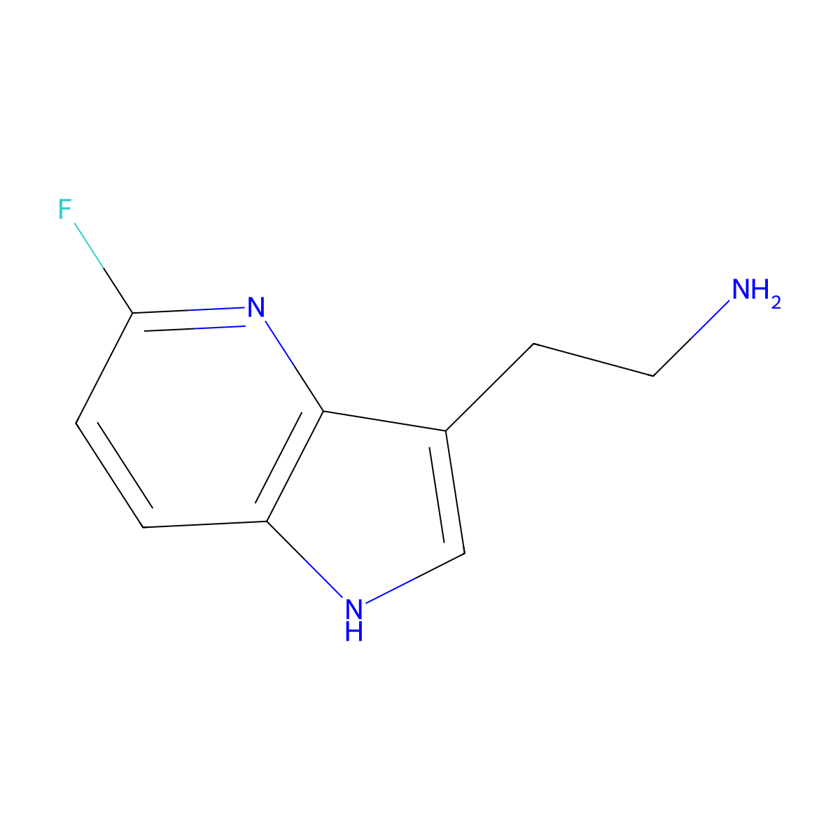 2-{5-fluoro-1H-pyrrolo[3,2-b]pyridin-3-yl}ethan-1-amine molecular structure, CAS 2169553-77-7
