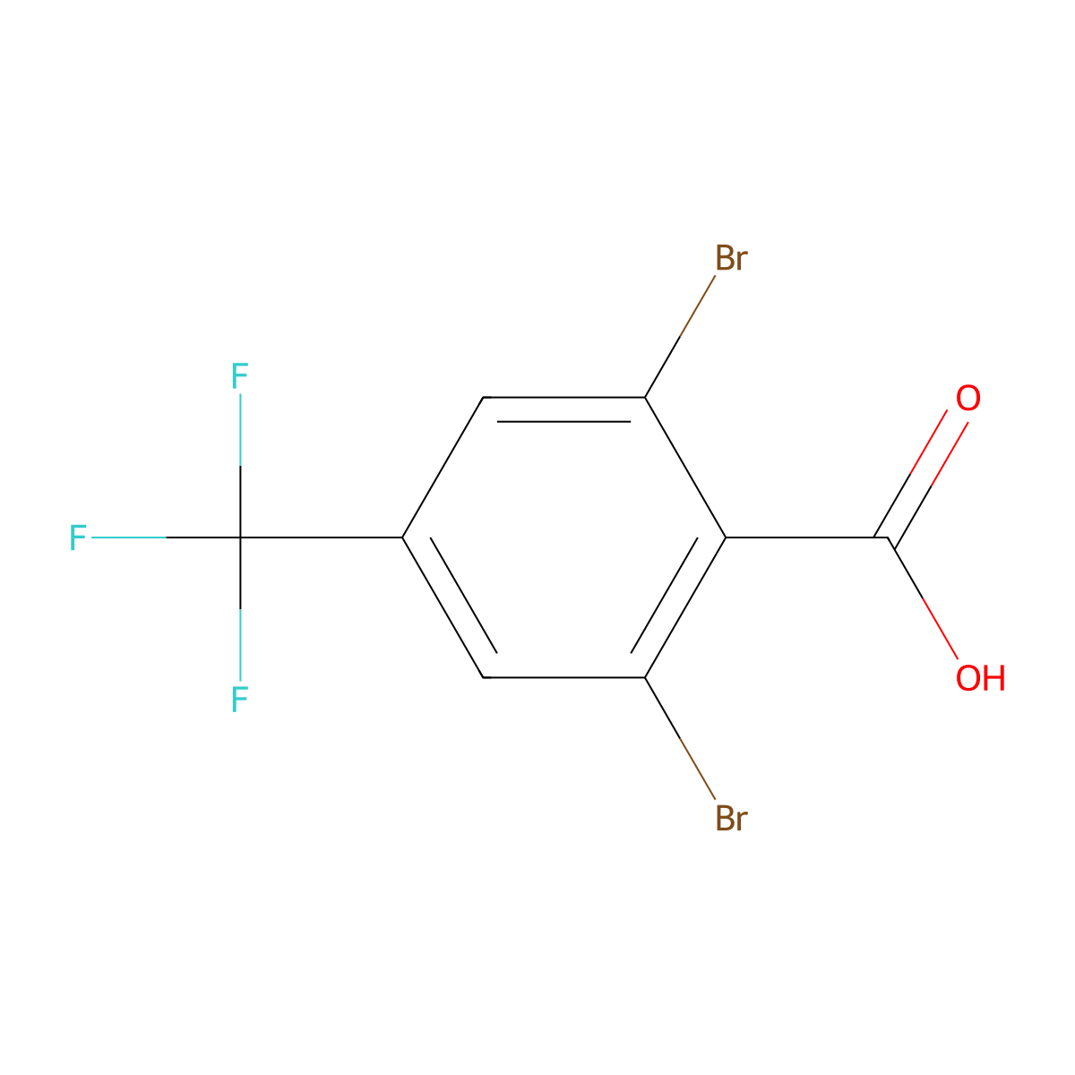 2,6-Dibromo-4-(trifluoromethyl)benZoic acid molecular structure, CAS 2169573-90-2