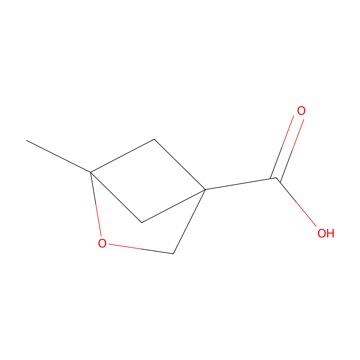 1-Methyl-2-oxabicyclo[2.1.1]hexane-4-carboxylic acid molecular structure, CAS 2169582-80-1