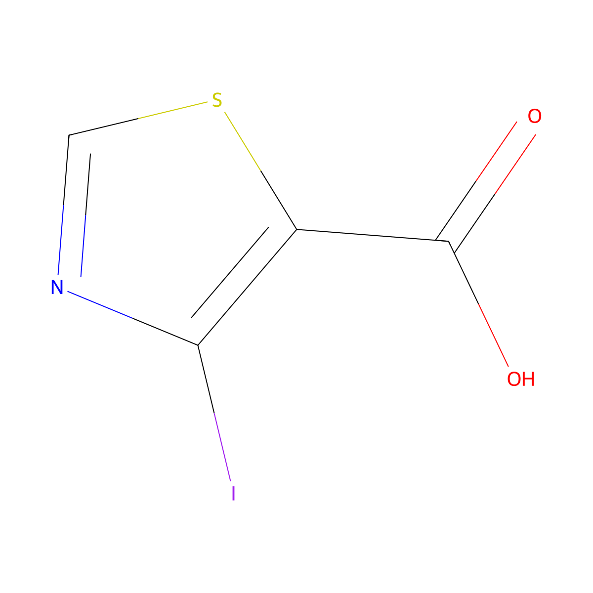 4-Iodo-1,3-thiazole-5-carboxylic acid molecular structure, CAS 2169587-66-8
