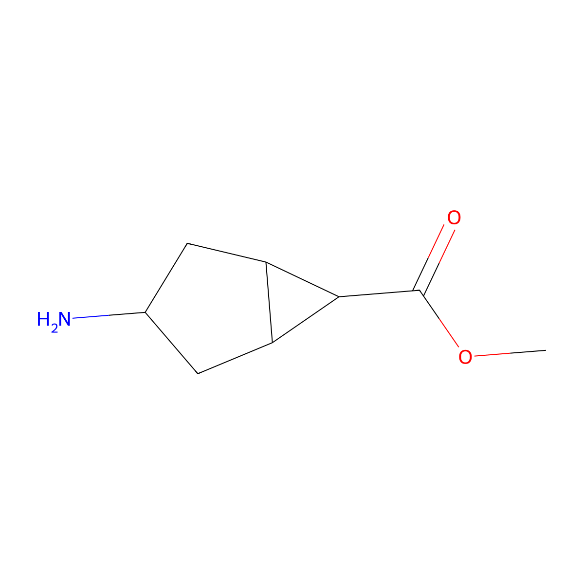 Methyl 3-aminobicyclo[3.1.0]hexane-6-carboxylate molecular structure, CAS 2169589-19-7