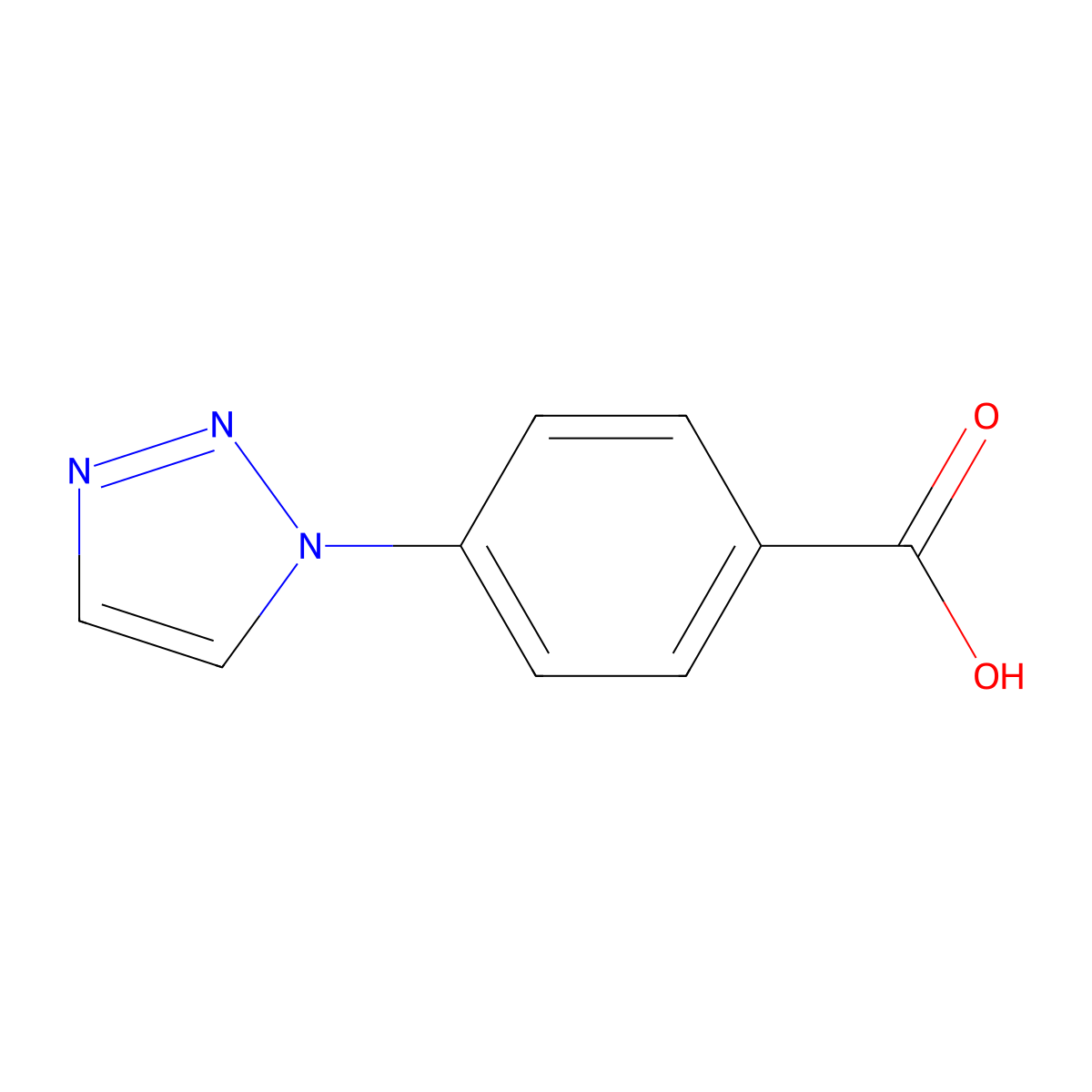 4-(1H-1,2,3-triazol-1-yl)benzoic acid molecular structure, CAS 216959-87-4
