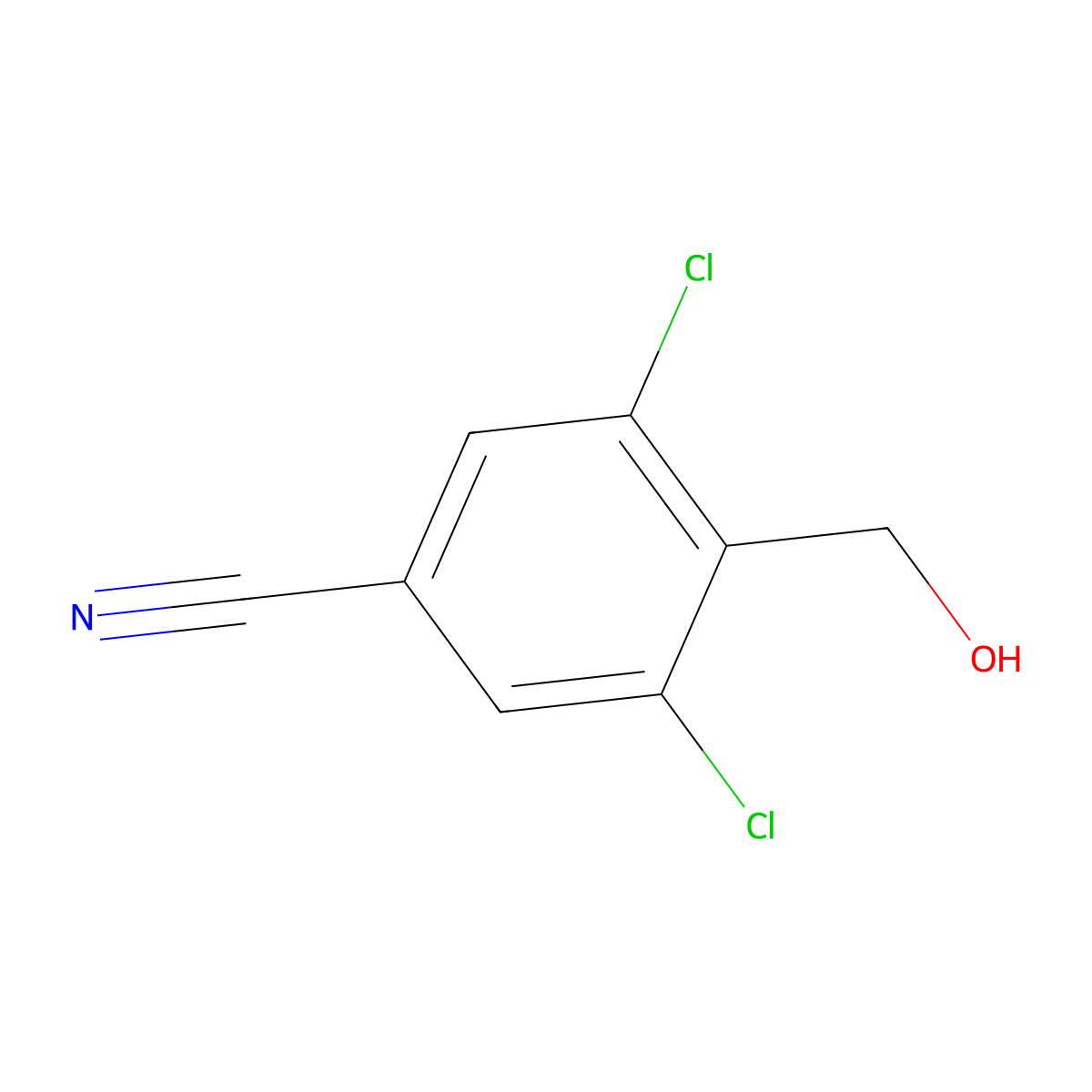 3,5-Dichloro-4-(hydroxymethyl)benzonitrile molecular structure, CAS 2169594-03-8