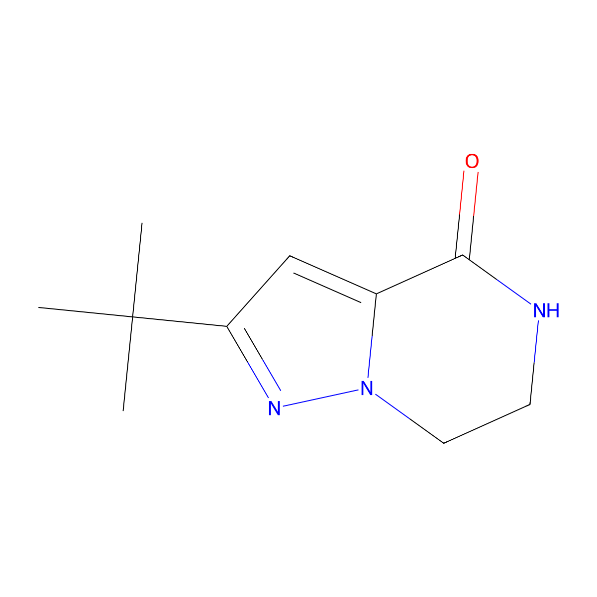 2-(tert-butyl)-6,7-dihydropyrazolo[1,5-a]pyrazin-4(5H)-one molecular structure, CAS 2169599-67-9