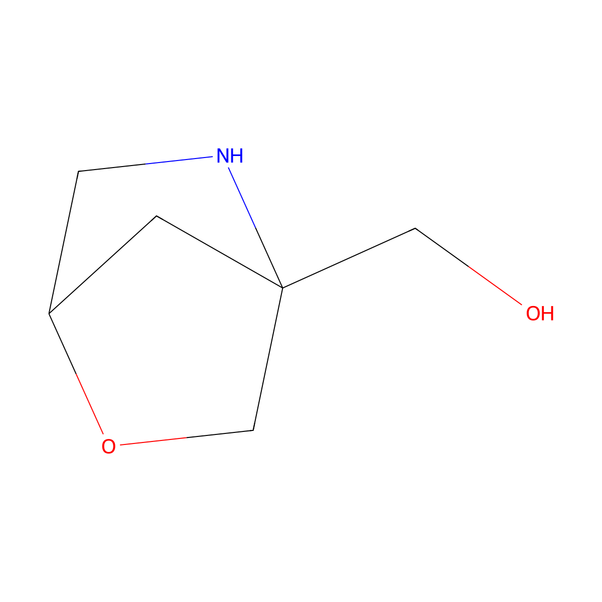 {2-Oxa-5-azabicyclo[2.2.1]heptan-4-yl}methanol molecular structure, CAS 2169602-18-8