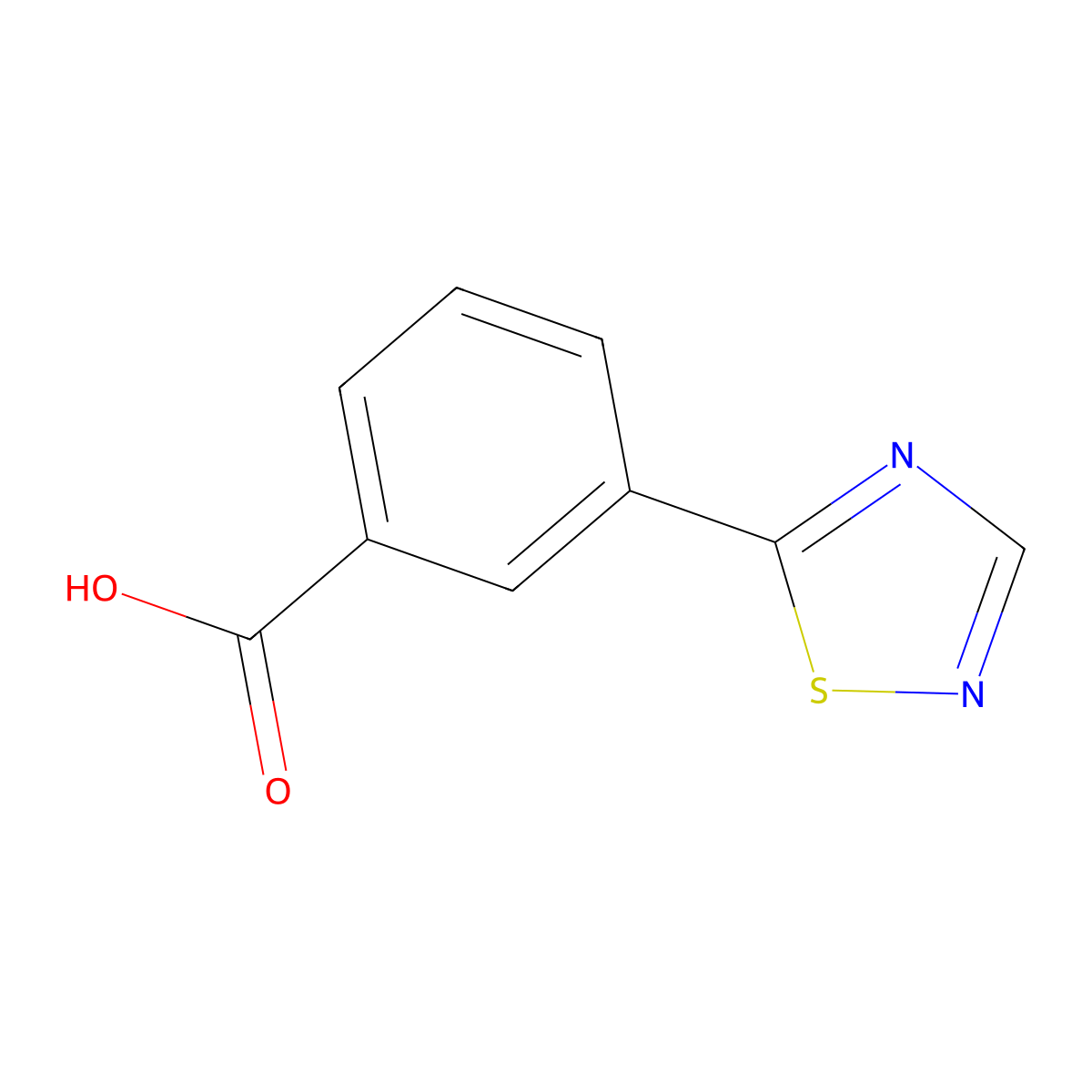 3-(1,2,4-Thiadiazol-5-yl)benzoicacid molecular structure, CAS 2169603-15-8
