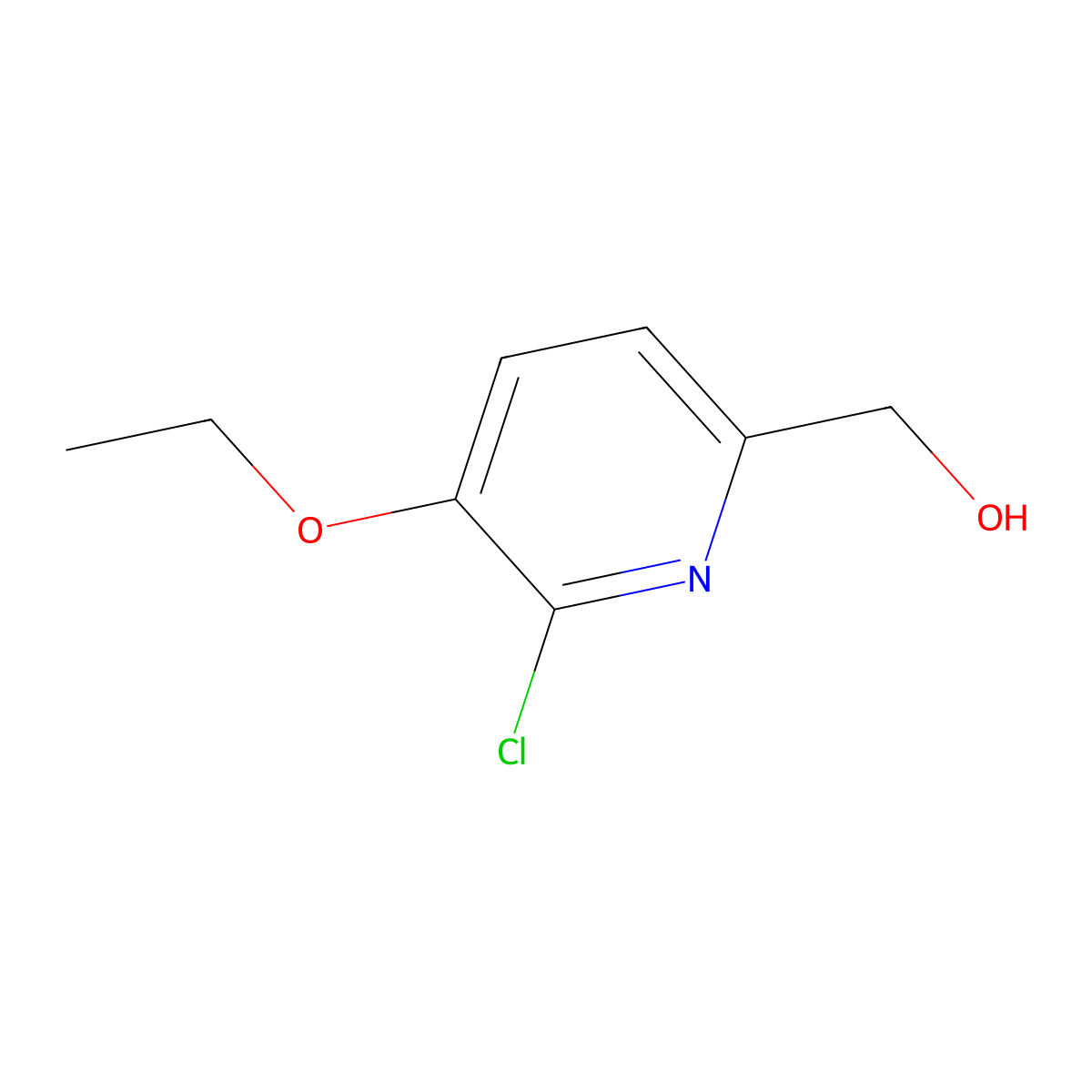 (6-Chloro-5-ethoxy-pyridin-2-yl)-methanol molecular structure, CAS 2169607-03-6