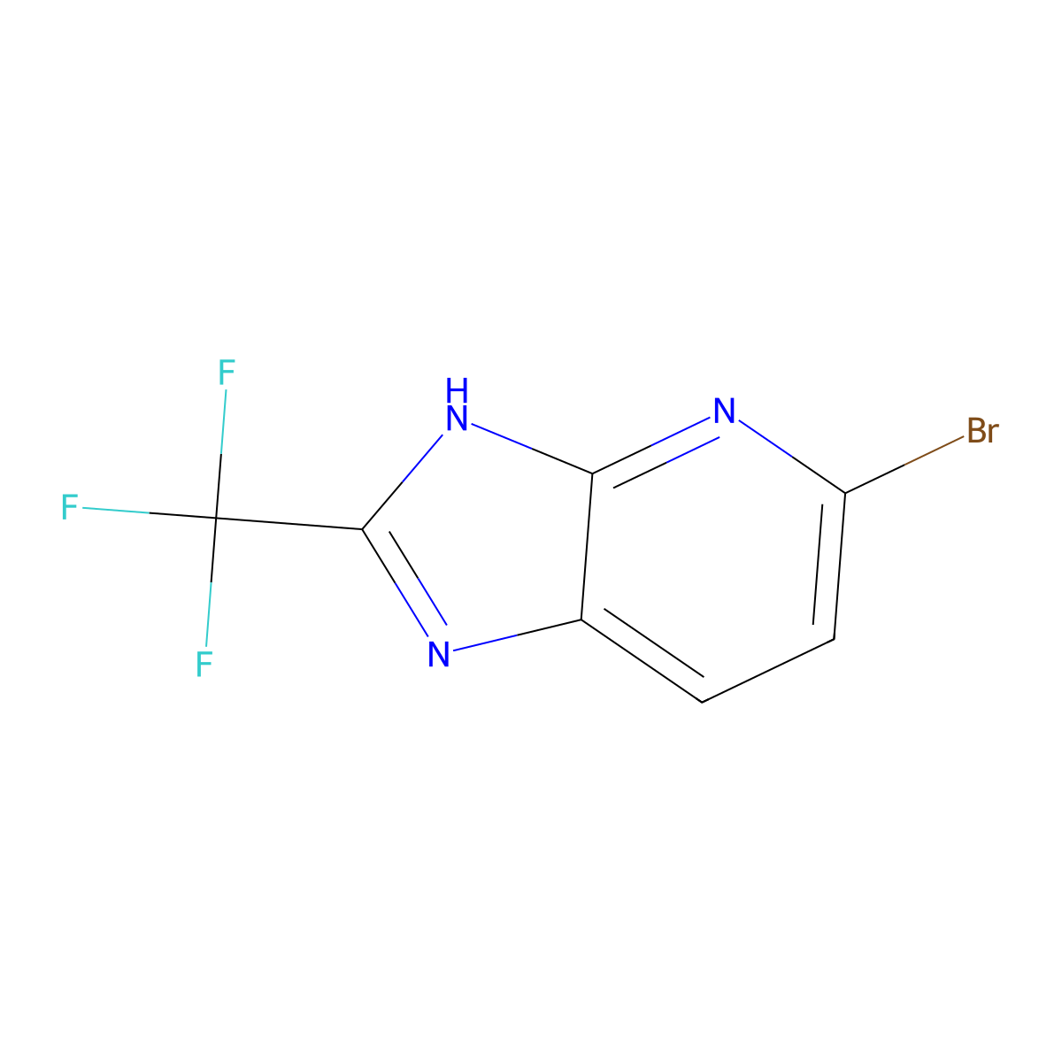 5-Bromo-2-(trifluoromethyl)-3H-imidazo[4,5-b]pyridine molecular structure, CAS 2169609-02-1