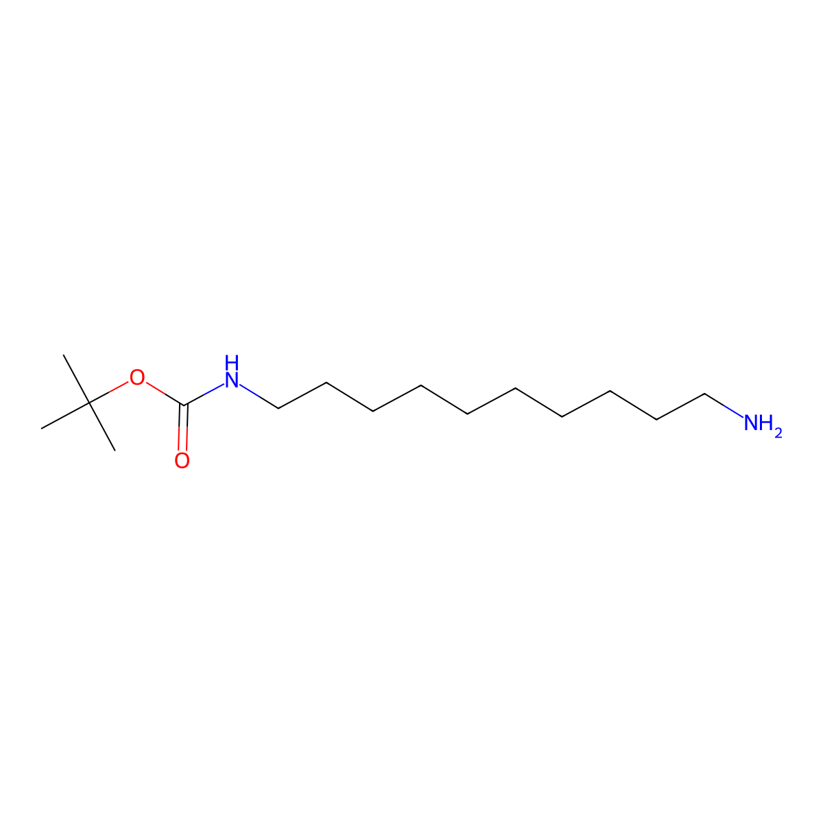 Decane-1,10-diamine, N-BOC protected molecular structure, CAS 216961-61-4