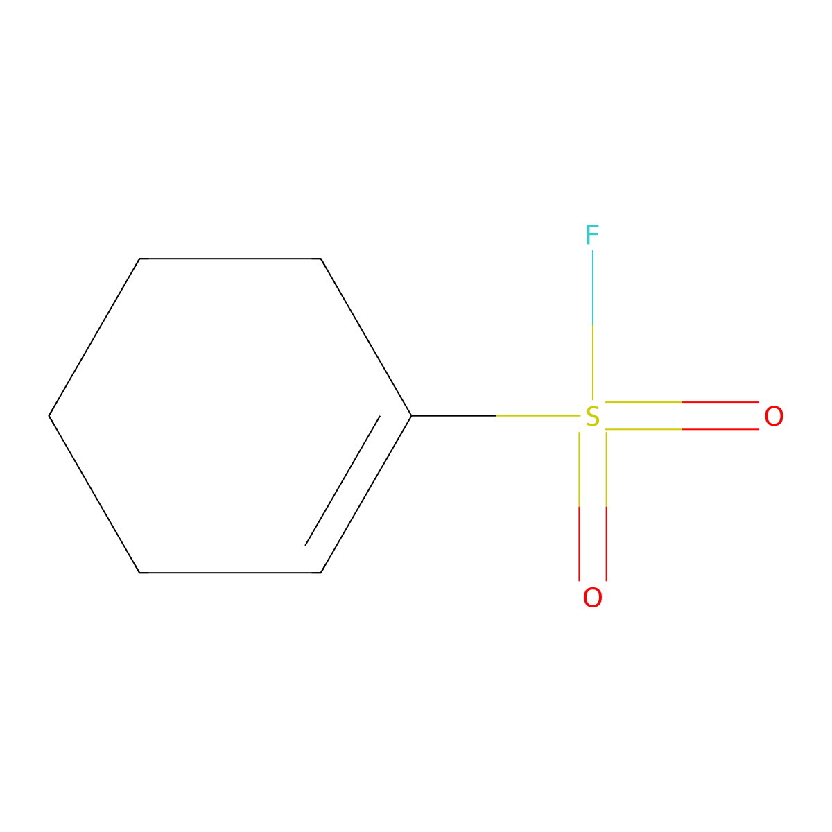 Cyclohex-1-ene-1-sulfonyl fluoride molecular structure, CAS 2169613-55-0