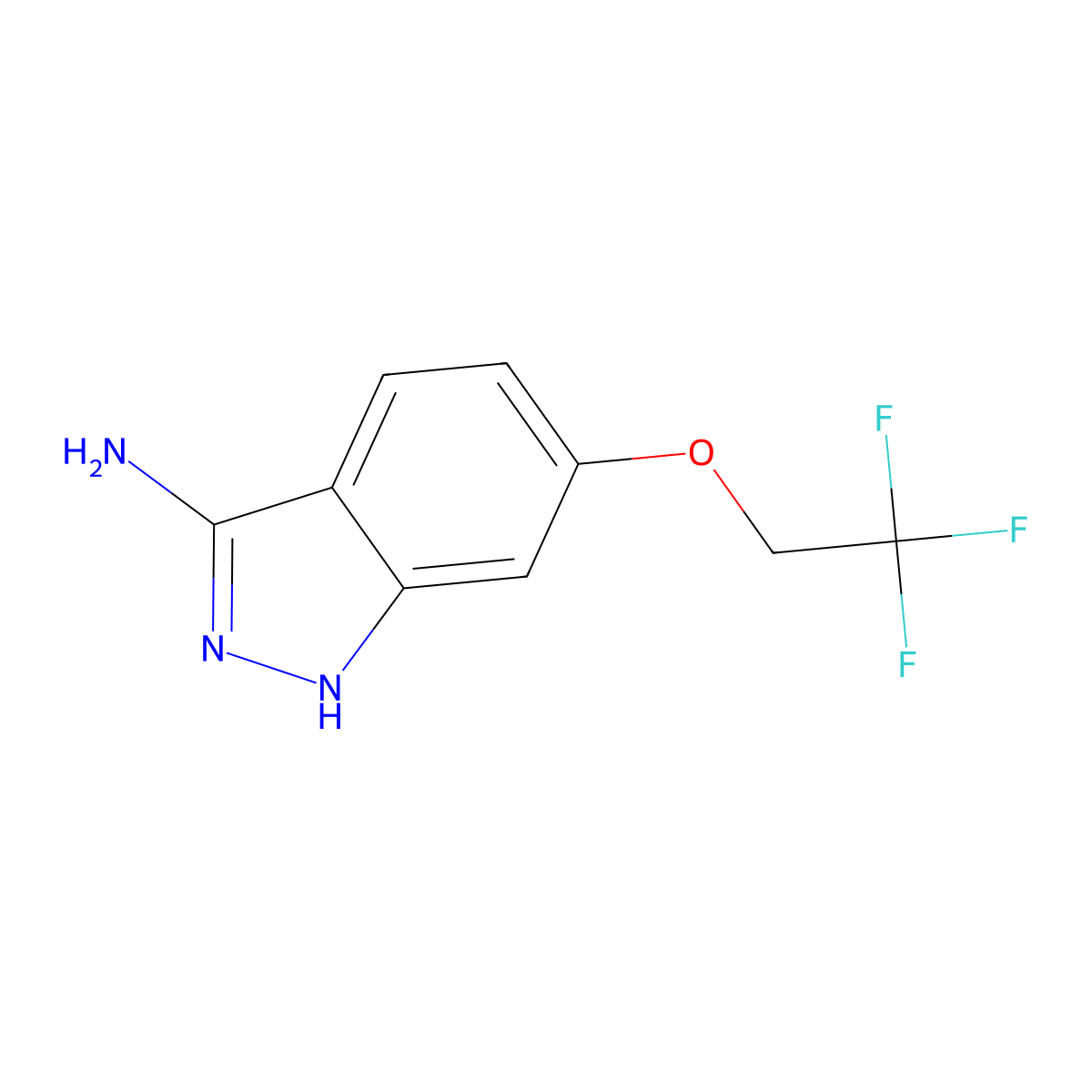 6-(2,2,2-Trifluoro-ethoxy)-1H-indazol-3-ylamine molecular structure, CAS 2169618-52-2