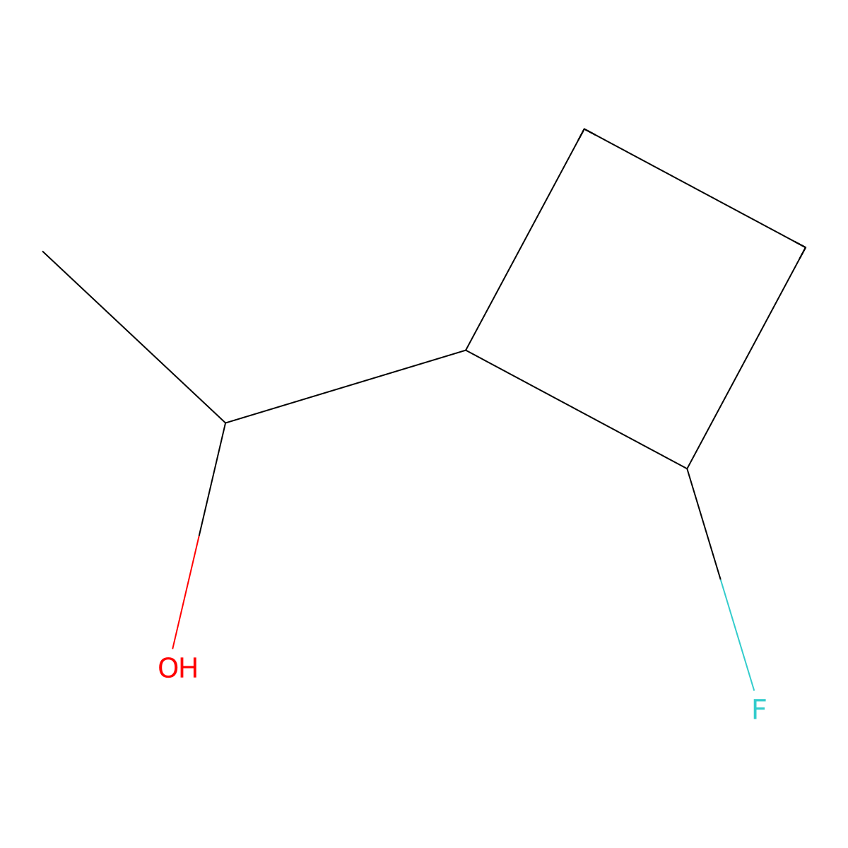 1-(2-Fluorocyclobutyl)ethan-1-ol molecular structure, CAS 2169622-88-0