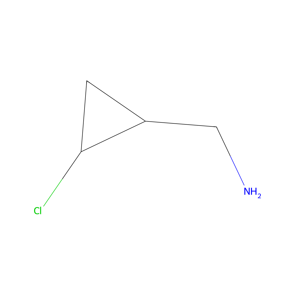 1-(2-Chlorocyclopropyl)methanamine molecular structure, CAS 2169623-80-5