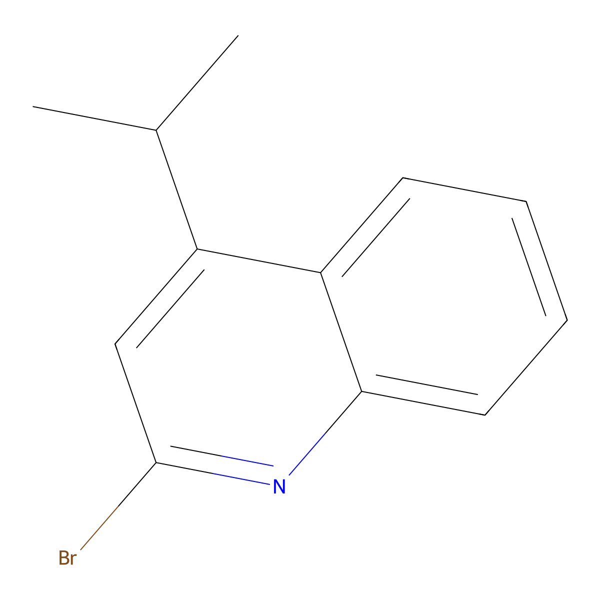 2-Bromo-4-(propan-2-yl)quinoline molecular structure, CAS 2169633-62-7