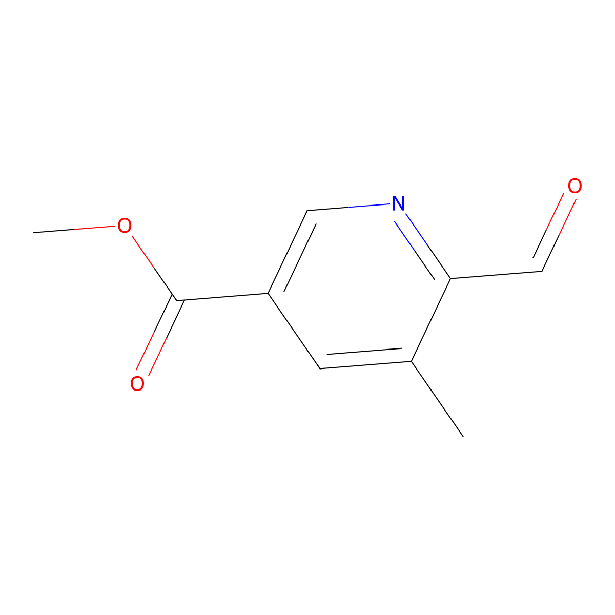 Methyl 6-formyl-5-methylnicotinate molecular structure, CAS 2169635-48-5