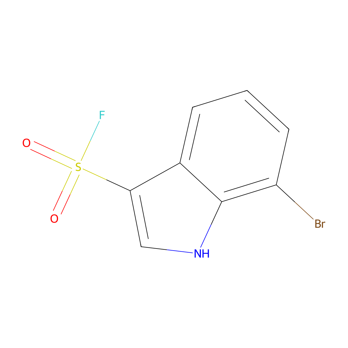 7-bromo-1H-indole-3-sulfonylfluoride molecular structure, CAS 2169647-80-5