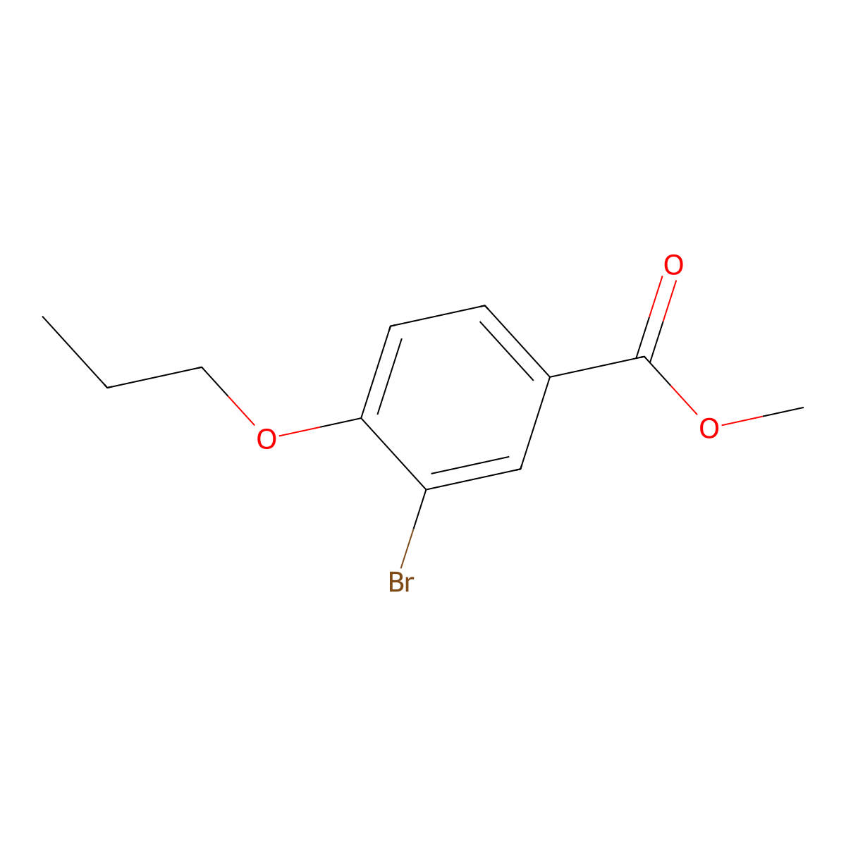 Methyl 3-bromo-4-propoxybenzoate molecular structure, CAS 216965-51-4