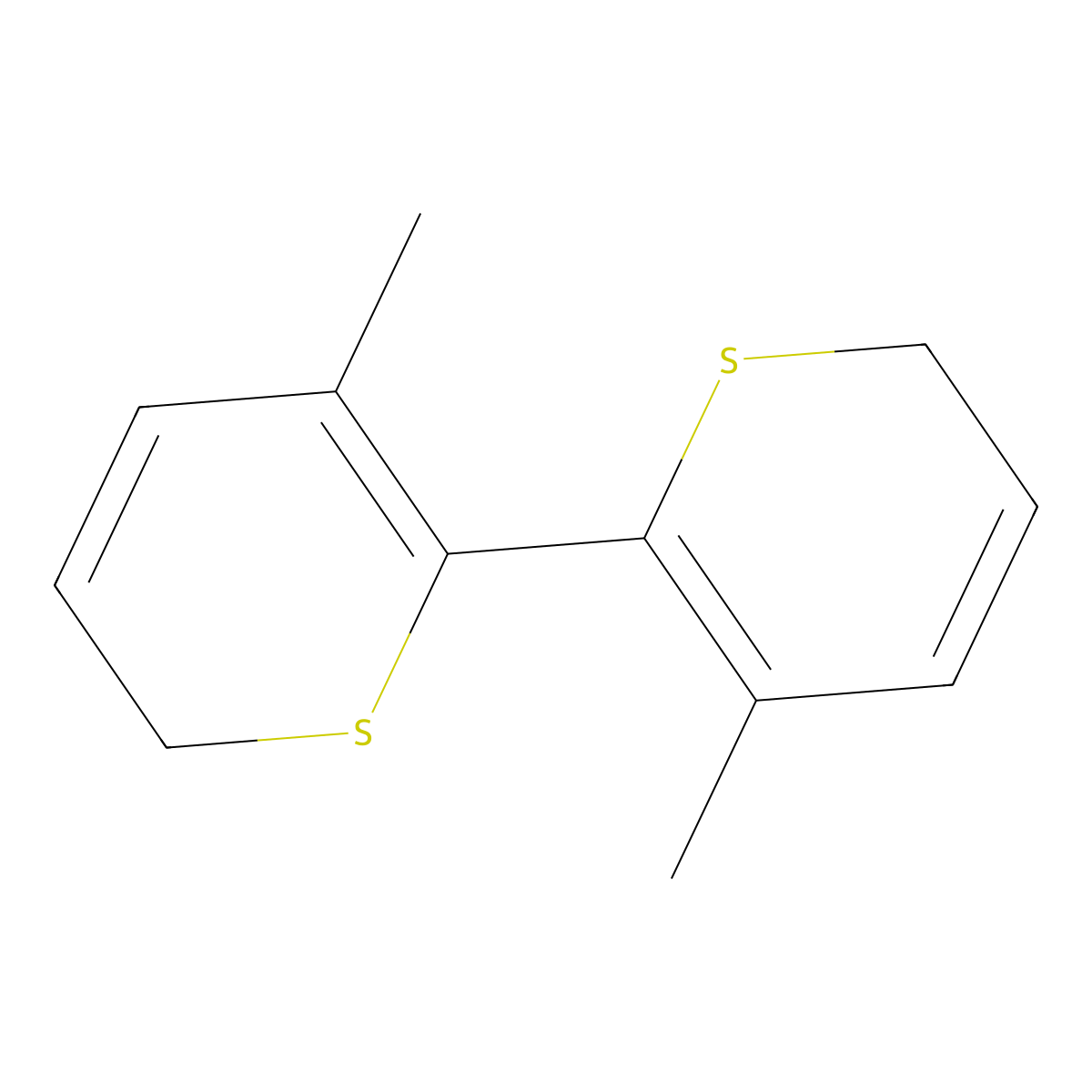 3,3'-Dimethyl-6H,6'H-2,2'-bithiopyran molecular structure, CAS 2169654-51-5