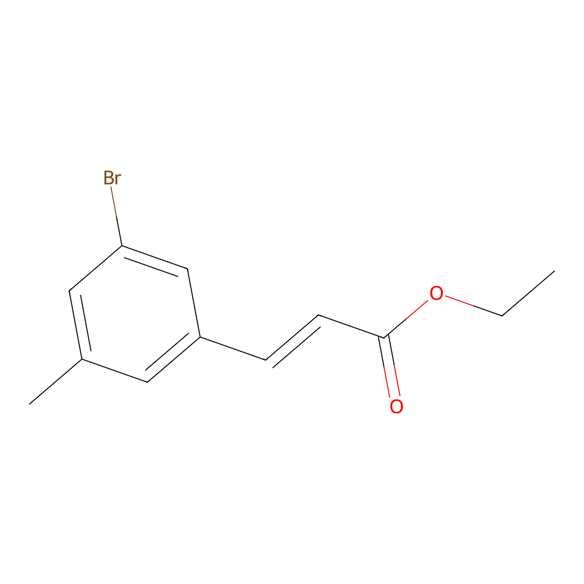 ethyl (2E)-3-(3-bromo-5-methylphenyl)prop-2-enoate molecular structure, CAS 2169662-16-0