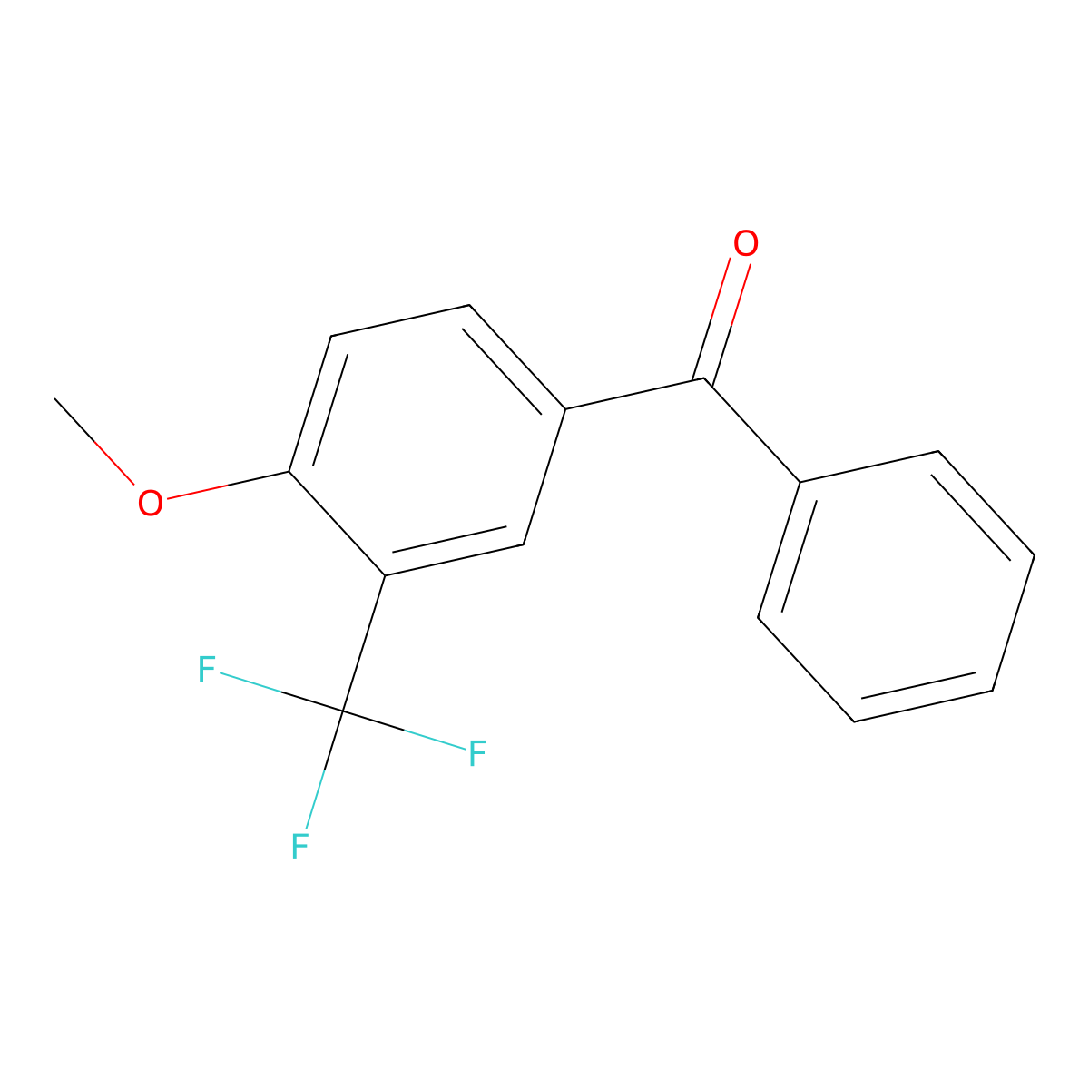 (4-Methoxy-3-(trifluoromethyl)phenyl)(phenyl)methanone molecular structure, CAS 2169685-84-9