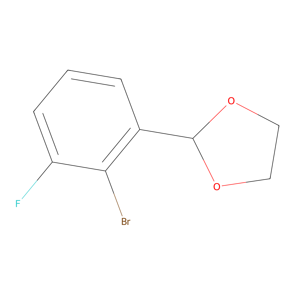2-(2-Brom-3-fluorophenyl)-1,3-dioxolane molecular structure, CAS 2169687-26-5
