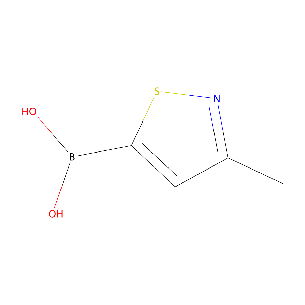 (3-Methyl-1,2-thiazol-5-yl)boronic acid molecular structure, CAS 216971-00-5
