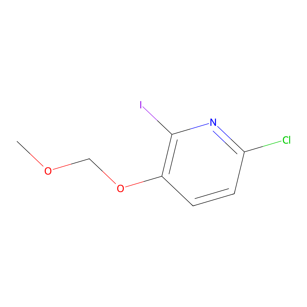 6-Chloro-2-iodo-3-(methoxymethoxy)pyridine molecular structure, CAS 2169732-73-2