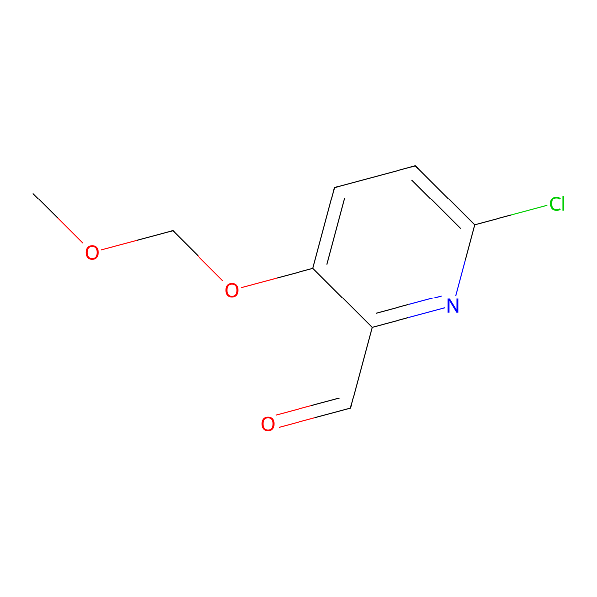 6-Chloro-3-(methoxymethoxy)pyridine-2-carbaldehyde molecular structure, CAS 2169732-74-3
