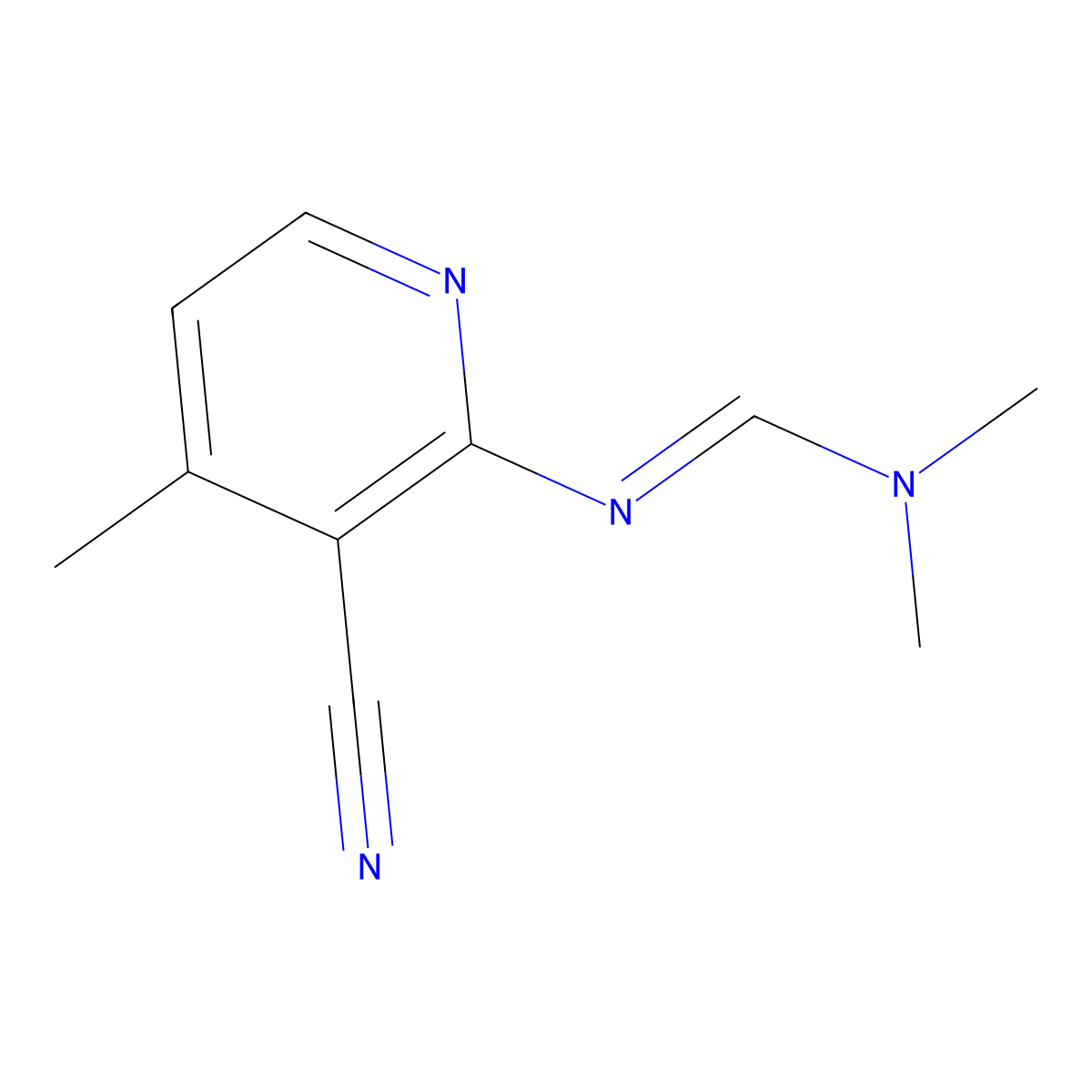 N'-(3-cyano-4-methylpyridin-2-yl)-N,N-dimethylimidoformamide molecular structure, CAS 2169737-77-1