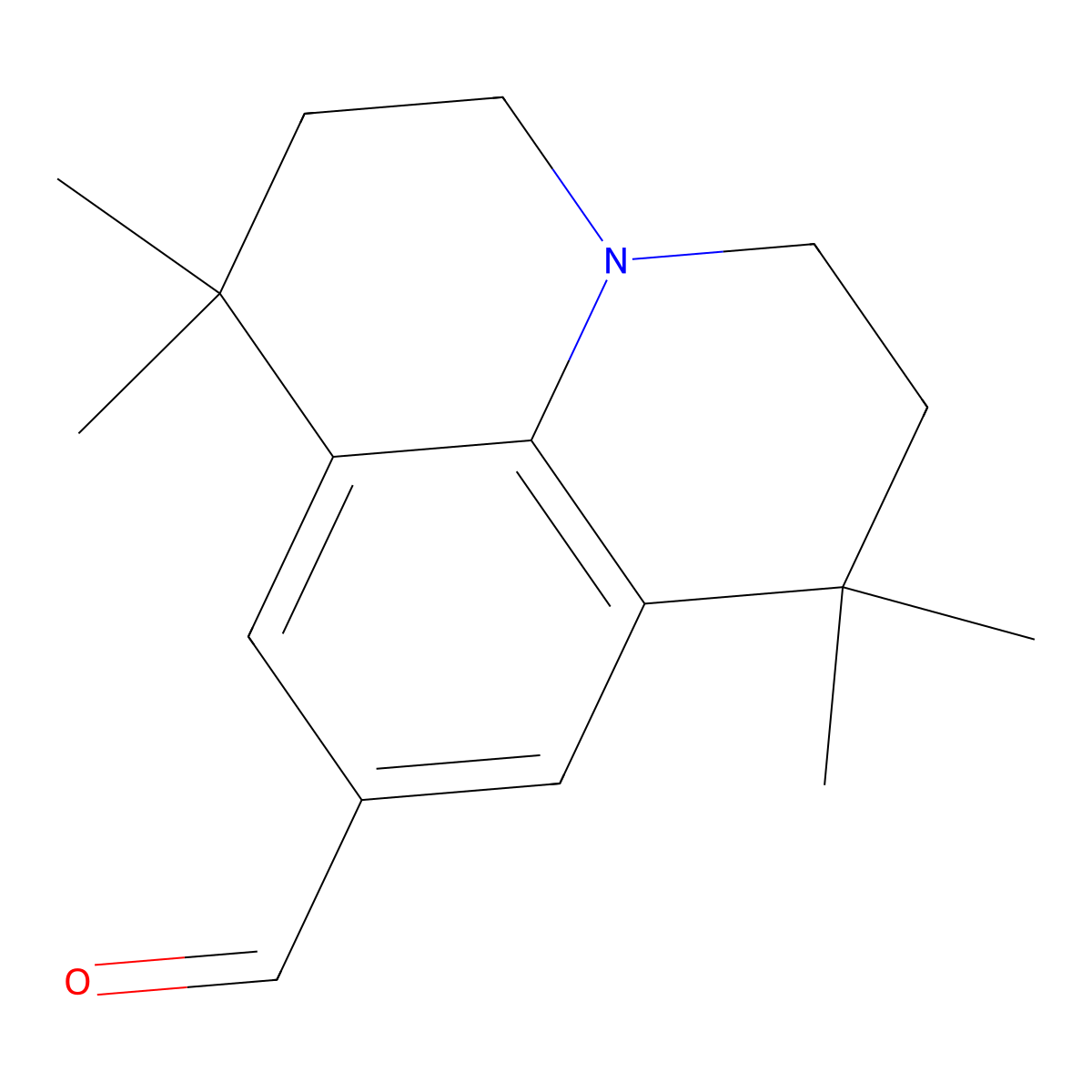 1,1,7,7-Tetramethyl-2,3,6,7-tetrahydro-1h,5h-pyrido[3,2,1-ij]quinoline-9-carbaldehyde molecular structure, CAS 216978-79-9