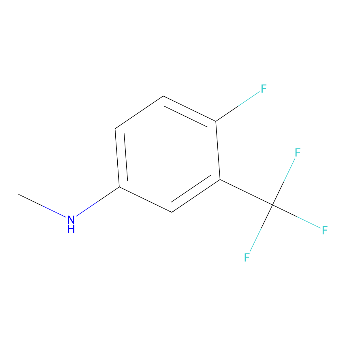 4-Fluoro-N-methyl-3-(trifluoromethyl)aniline molecular structure, CAS 216982-01-3