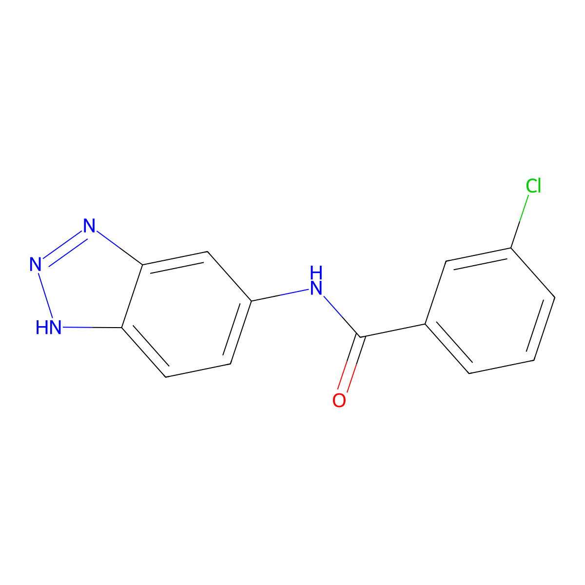 N-1H-Benzotriazol-6-yl-3-chlorobenzamide molecular structure, CAS 216985-32-9