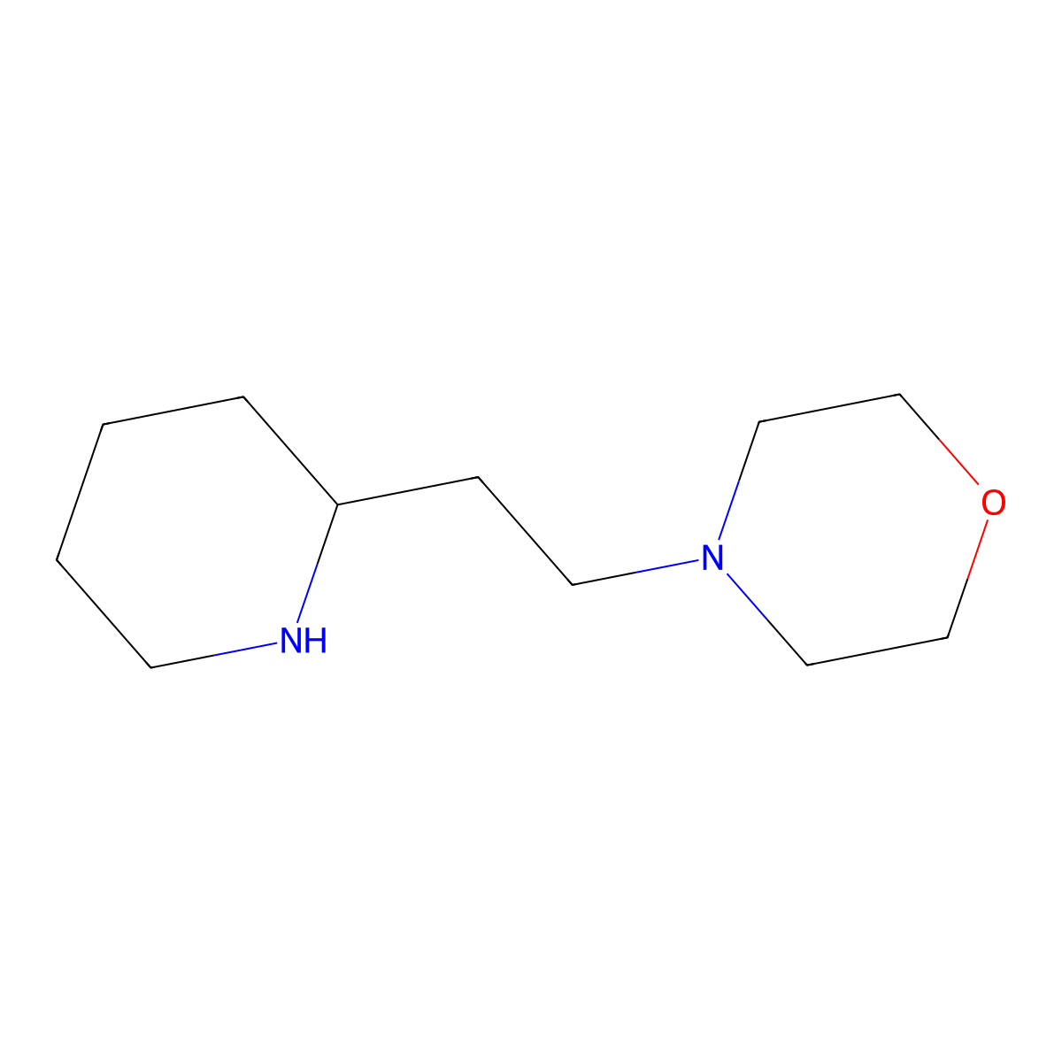4-(2-Piperidin-2-ylethyl)morpholine molecular structure, CAS 216985-68-1