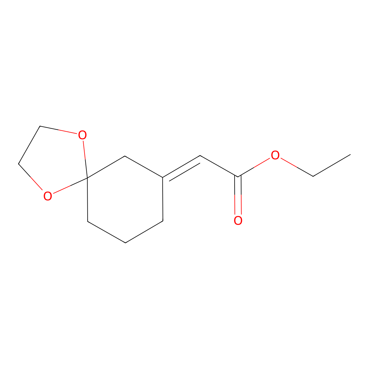 Ethyl 2-(1,4-dioxaspiro[4.5]decan-7-ylidene)acetate molecular structure, CAS 2169855-02-9